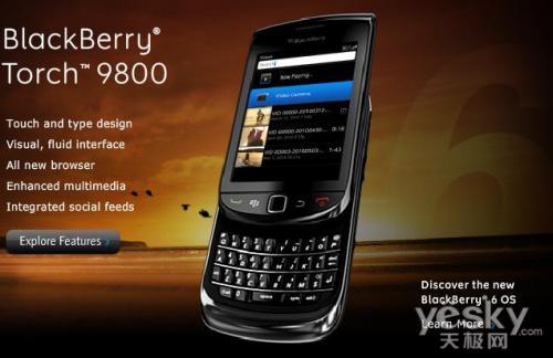 RIMBlackBerry 6ϵͳ9800 Torch