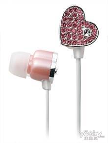 可爱心型设计的入耳式耳机—心动耳机系列