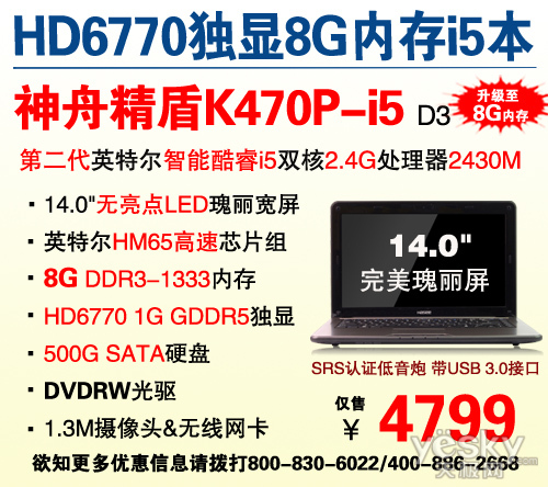 8Gڴ棡14Ϸ֮۾K470P-i5