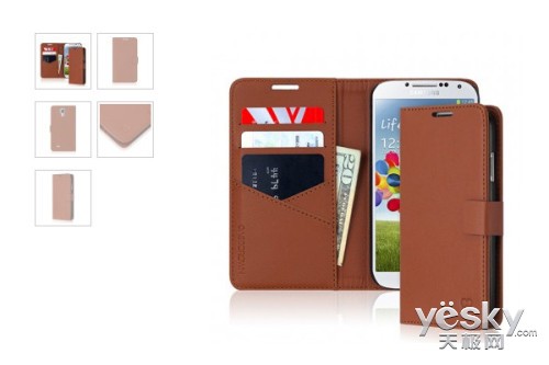 钱包、保护套二合一 CASECROWN Galaxy S4 Wallet