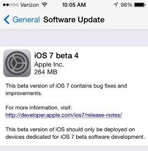iOS 7 Beta4 ʾָ֧ʶ