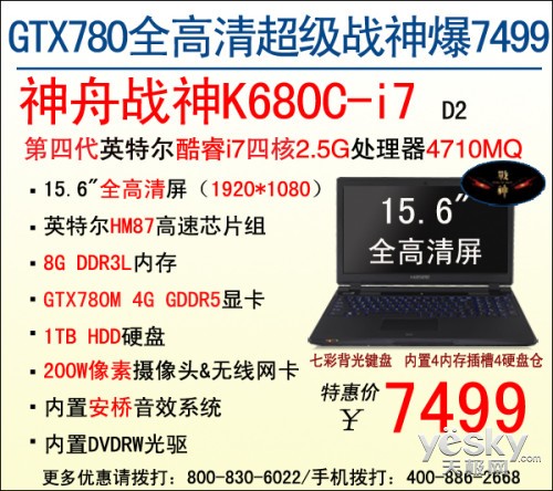 GTX780MȫսK680C1500