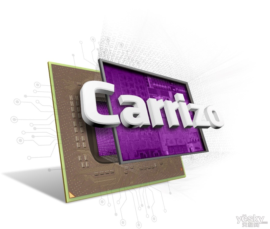 AMD0188 Carrizo 3D chip on White