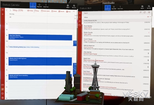 ΢HoloLensOutlook Mail/Calendar