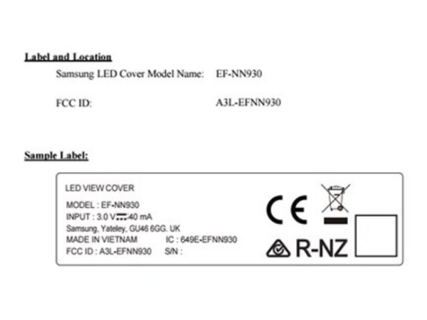 Galaxy Note 7 LEDܱ׻FCC֤