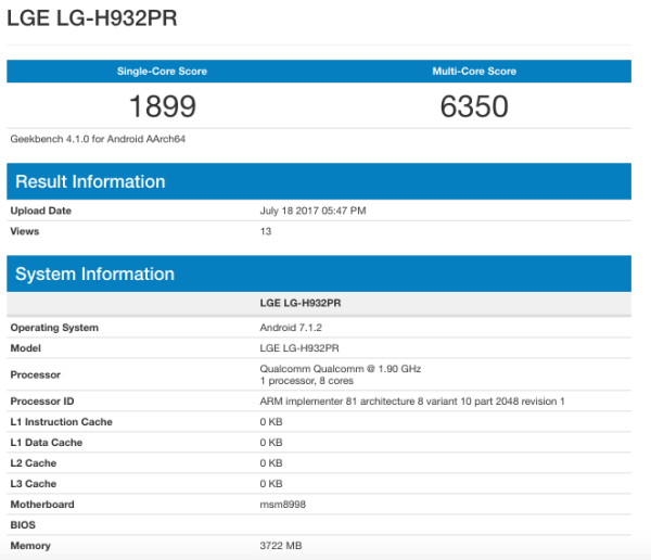 LG V30ܷع:835+Android 7.1.2