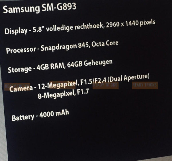 Galaxy S9 Activeع 4000mAh