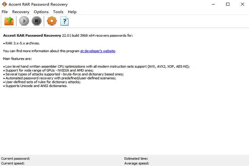 Accent RAR Password Recovery Prowindowsͻ˽ͼ