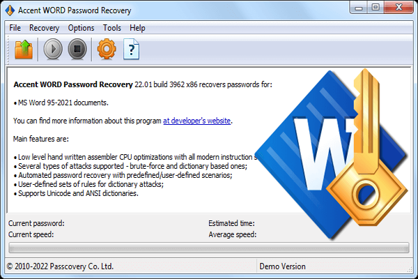 Accent Word Password Recoveryͼ1