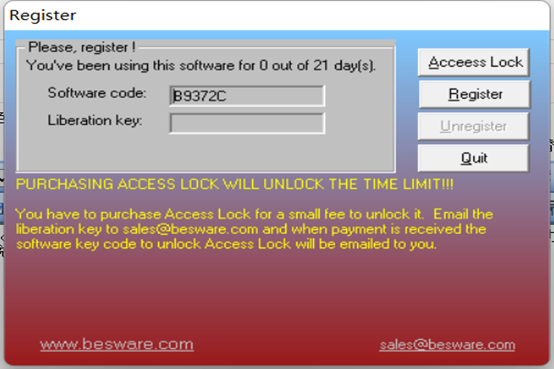 Access Lock Setupͼ1
