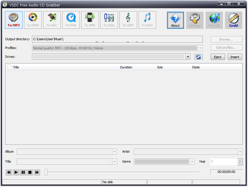 VSDC Free Audio CD Grabberͼ1
