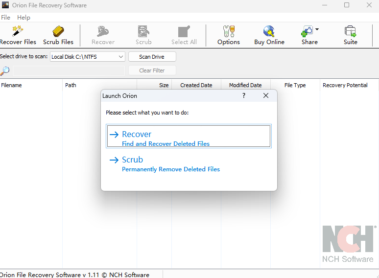 Orion File Recovery Softwareͼ1