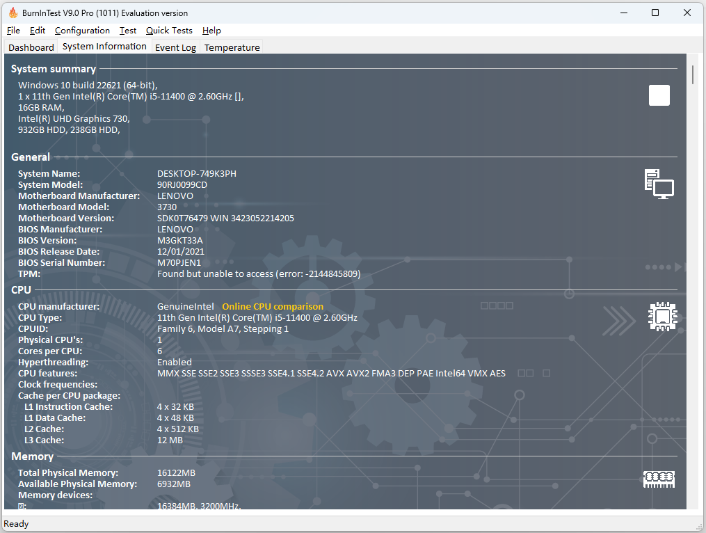 BurnInTest Proͼ1