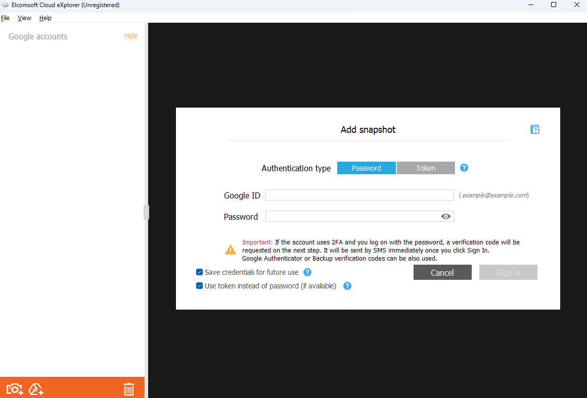 Elcomsoft Cloud eXplorerͼ1