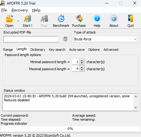 Advanced PDF Password Recoveryͼ3