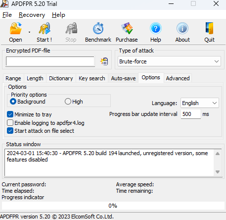 Advanced PDF Password Recoveryͼ2