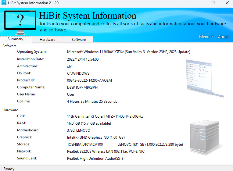 HiBit System Informationͼ1