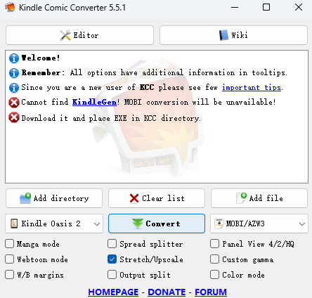 Kindle Comic Converterͼ1