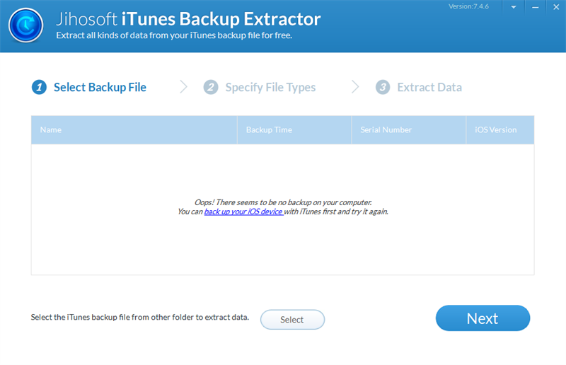 Jihosoft iTunes Backup Extractorͼ1