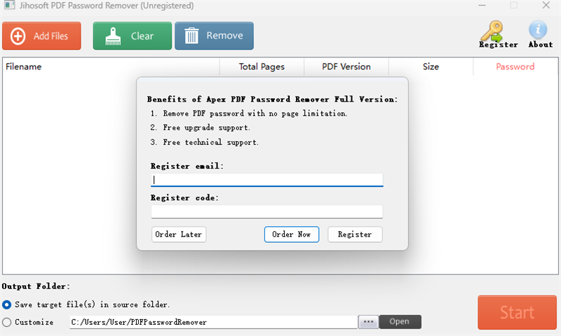 Jihosoft pdf Password Removerͼ2