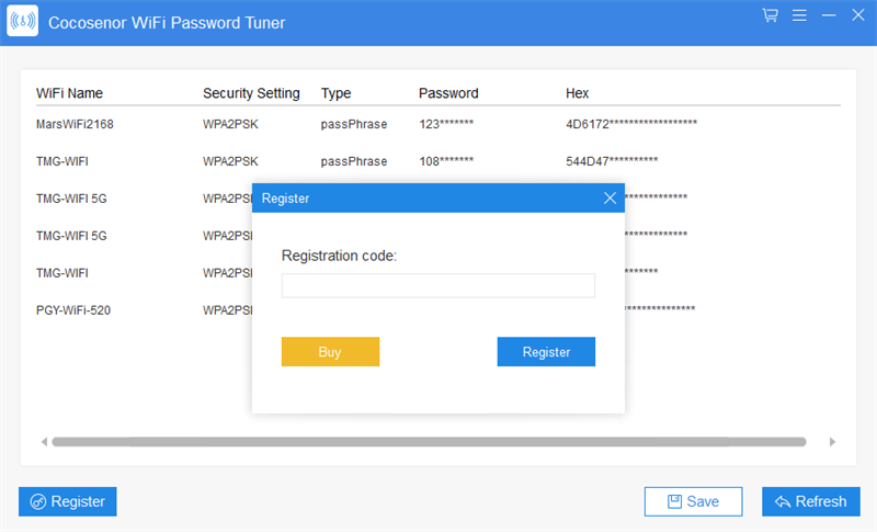 Cocosenor WiFi Password Tunerͼ2