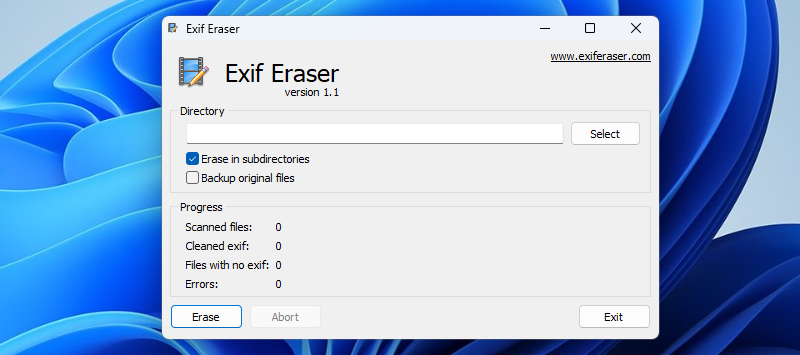 EXIF Eraser32λwindowsͻ˽ͼ