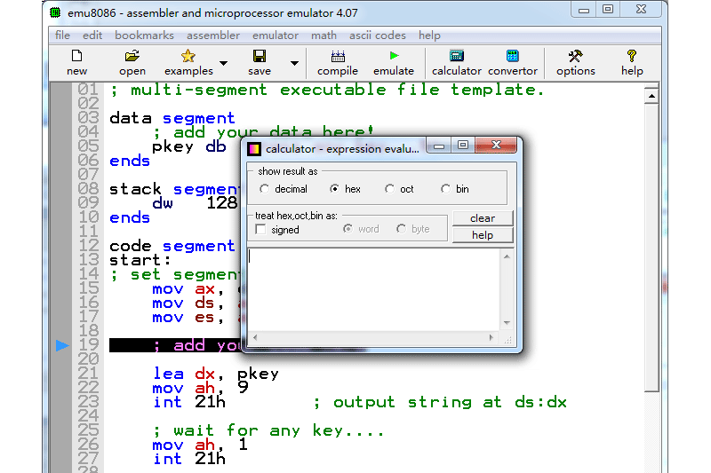 Emu8086 - Microprocessor Emulatorͼ2