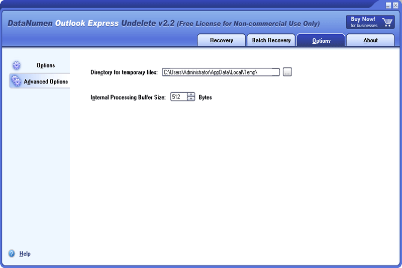 DataNumen Outlook Express Undeleteͼ1