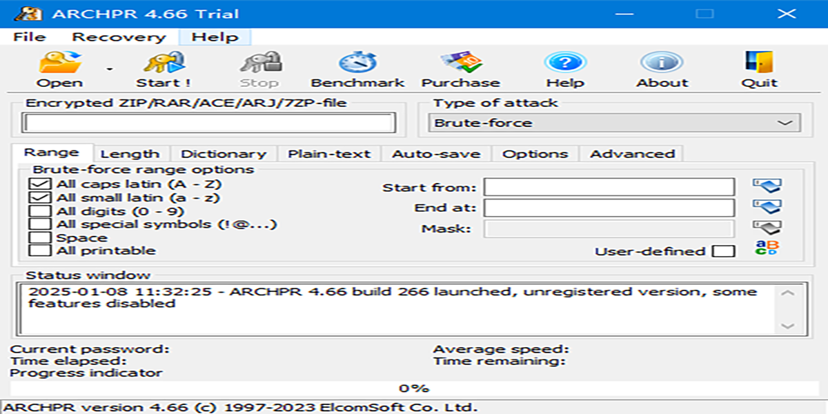 Advanced Archive Password Recoveryͼ1