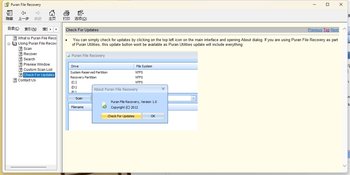 Puran file Recoverywindowsͻ˽ͼ